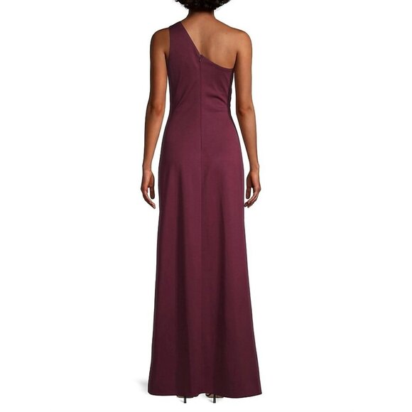 NWT SACHIN + BABI Cece Gown in Deep Wine One-Shoulder Maxi Dress Long Column 8 - Picture 6 of 14